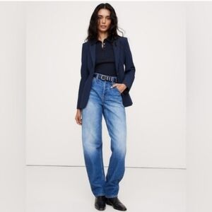 NWT Banana Republic Hyper Navy Blue Slim Refined Blazer 4